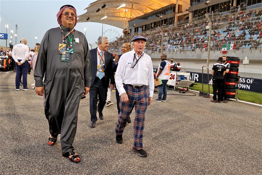 Bahrain track with Jacky Stewart